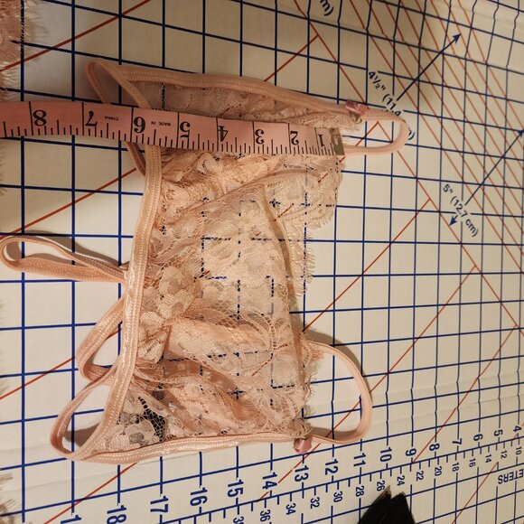 Dreamgirl Women's Lace Bra Set, NWT Pink OS - Picture 8 of 13